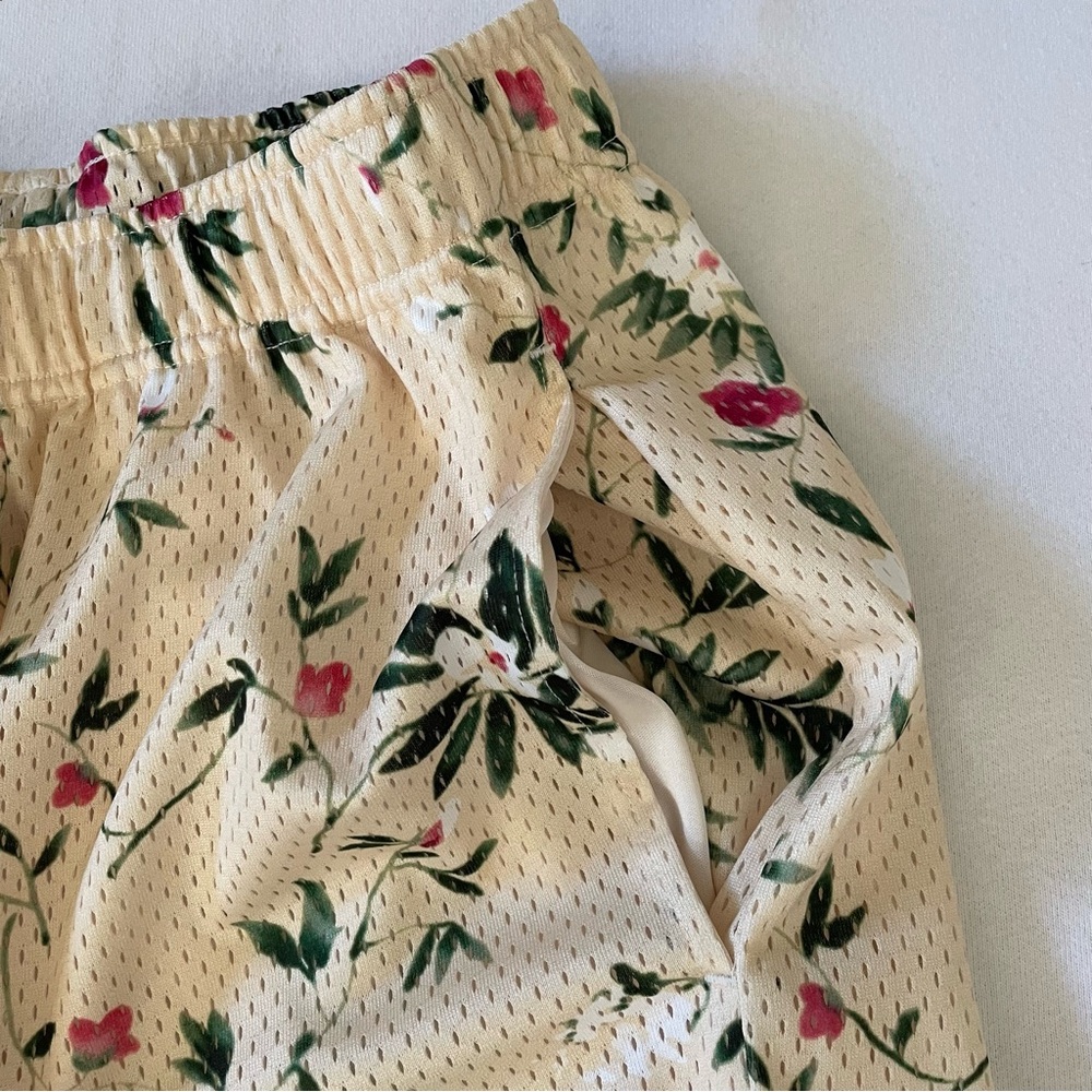 NWOT John Elliott Practice Shorts Yellow Floral Basketball Mesh Large 32” - Picture 7 of 12